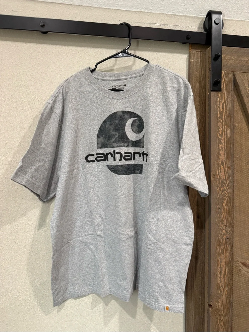 Carhartt Gray Short Sleeve Logo T-Shirt - Picture 1 of 4